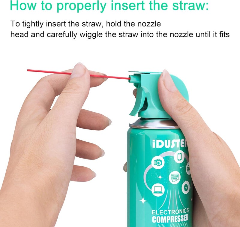 iDuster Canned Air Duster Spray for Computers - 3.5oz Keyboard Cleaner, 2PCS - Image 5